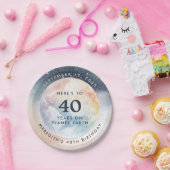 地球の天空40歳の誕生日 ペーパープレート (パーティー)