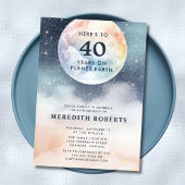 地球の天空40歳の誕生日 招待状