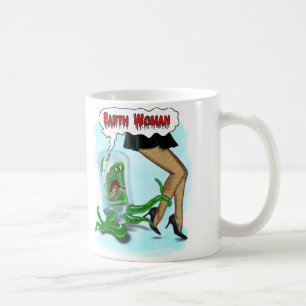 地球の女性のマグ コーヒーマグカップ