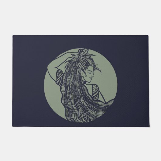 地球の女神グリーンウィッチ異教のドロイド魔女 ドアマット (正面)