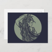 地球の女神グリーンウィッチ異教のドロイド魔女 ポストカード (正面/裏面)