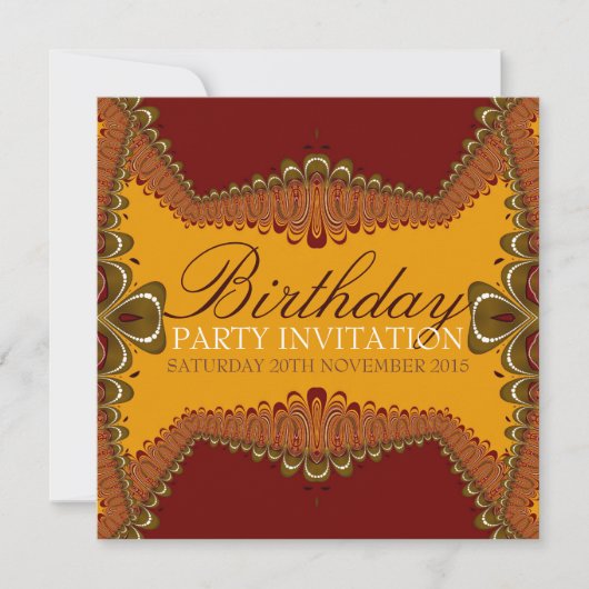 地球の女神誕生日イベントパーティー 招待状 (正面)