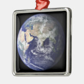 地球の宇宙からの眺め メタルオーナメント (左)