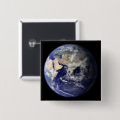 地球の宇宙からの眺め 缶バッジ (正面&裏面)