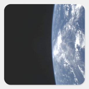 地球の宇宙2の地平線そして黒さ スクエアシール