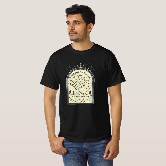 地球の守護者Tシャツ - 私たちの惑星を守ろう、 Tシャツ (正面フル)