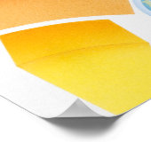 地球の層を示す図、クローズアップ。 ポスター (角)