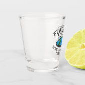 地球の平のまわりに地球社会 ショットグラス (左)