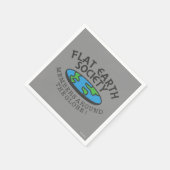 地球の平のまわりに地球社会 スタンダードカクテルナプキン (角)