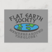 地球の平のまわりに地球社会 ポストカード (正面)