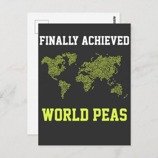 地球の平和が世界の自由を獲得 ポストカード (正面/裏面)