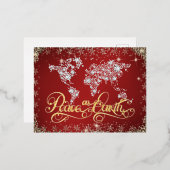 地球の平和とダイヤモンド 箔シーズンポストカード (正面/裏面)