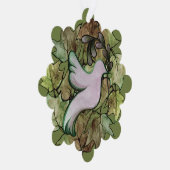 地球の平和と世界の平和への希望の鳩 オーナメントカード (右)