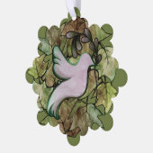 地球の平和と世界の平和への希望の鳩 オーナメントカード (左)