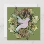 地球の平和と世界の平和への希望の鳩 シーズンカード (正面)