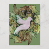 地球の平和と世界の平和への希望の鳩 シーズンポストカード (正面)