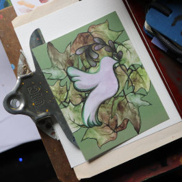 地球の平和と世界の平和への希望の鳩 シーズンポストカード