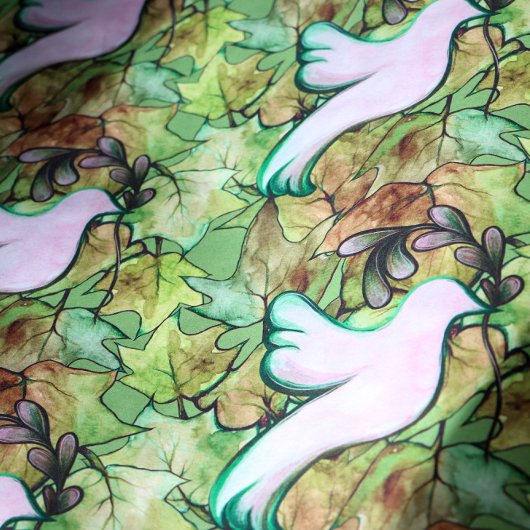 地球の平和と世界の平和への希望の鳩 ラッピングペーパー