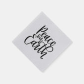 地球の平和のクリスマス スタンダードカクテルナプキン (角)