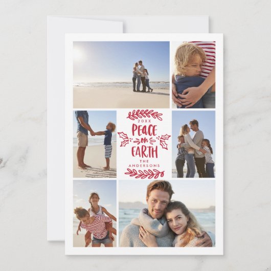 地球の平和の写真数々のクリスマスカード シーズンカード (正面)