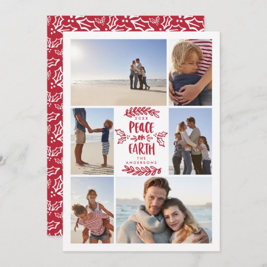 地球の平和の写真数々のクリスマスカード シーズンカード (正面/裏面)