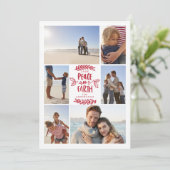 地球の平和の写真数々のクリスマスカード シーズンカード (スタンド正面)