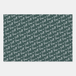 地球の平和の冬の植物性ベリーパターン ラッピングペーパーシート