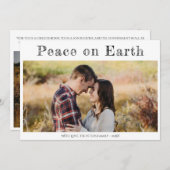 地球の平和の宗教ミニマル2写真クリスマス シーズンカード (正面/裏面)