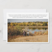 地球の平和の宗教ミニマル2写真クリスマス シーズンカード (裏面)