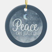 地球の平和の感動的クリスマス写真 セラミックオーナメント (正面)