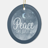 地球の平和の感動的クリスマス写真 セラミックオーナメント (左)