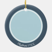 地球の平和の感動的クリスマス写真 セラミックオーナメント (裏面)