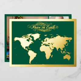 地球の平和の緑 箔シーズンカード