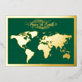 地球の平和の緑 箔シーズンカード (正面)