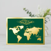 地球の平和の緑 箔シーズンカード (立ち正面)