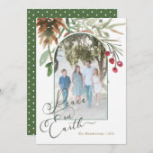 地球の平和を願うクリスマスの水彩写真カード シーズンカード (正面/裏面)