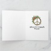 地球の平和を願うドリームキャッチャー クリスマスカード サンキューカード (内部)