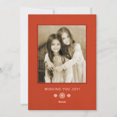 地球の平和を願う天使のフォークアート写真 シーズンカード (裏面)