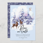 地球の平和を願う水彩の森のクリスマスカード シーズンカード (正面/裏面)