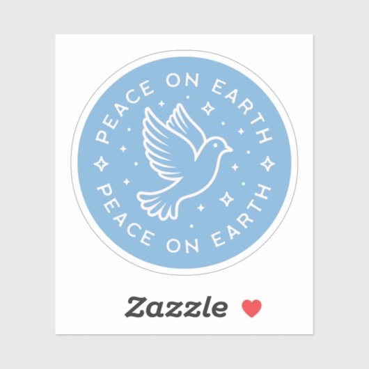 地球の平和クリスマスのクリスチャンの少女 シール (シート)