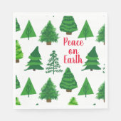 地球の平和クリスマスツリー スタンダードランチョンナプキン (正面)