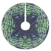 地球の平和クリスマスツリー ブラッシュドポリエステルツリースカート (正面)