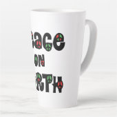 地球の平和クリスマス カフェラテマグ (右アングル)