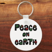 地球の平和クリスマス キーホルダー (正面)