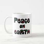 地球の平和クリスマス コーヒーマグカップ (左)