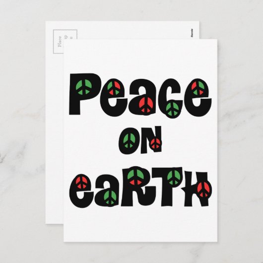 地球の平和クリスマス シーズンポストカード (正面/裏面)