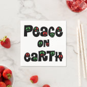 地球の平和クリスマス スタンダードカクテルナプキン (インサイチュ)