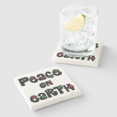地球の平和クリスマス ストーンコースター (横)