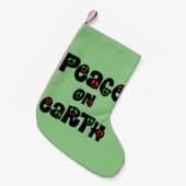 地球の平和クリスマス スモールクリスマスストッキング (正面 (吊り時))