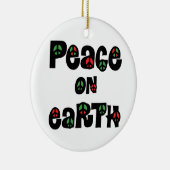 地球の平和クリスマス セラミックオーナメント (右)